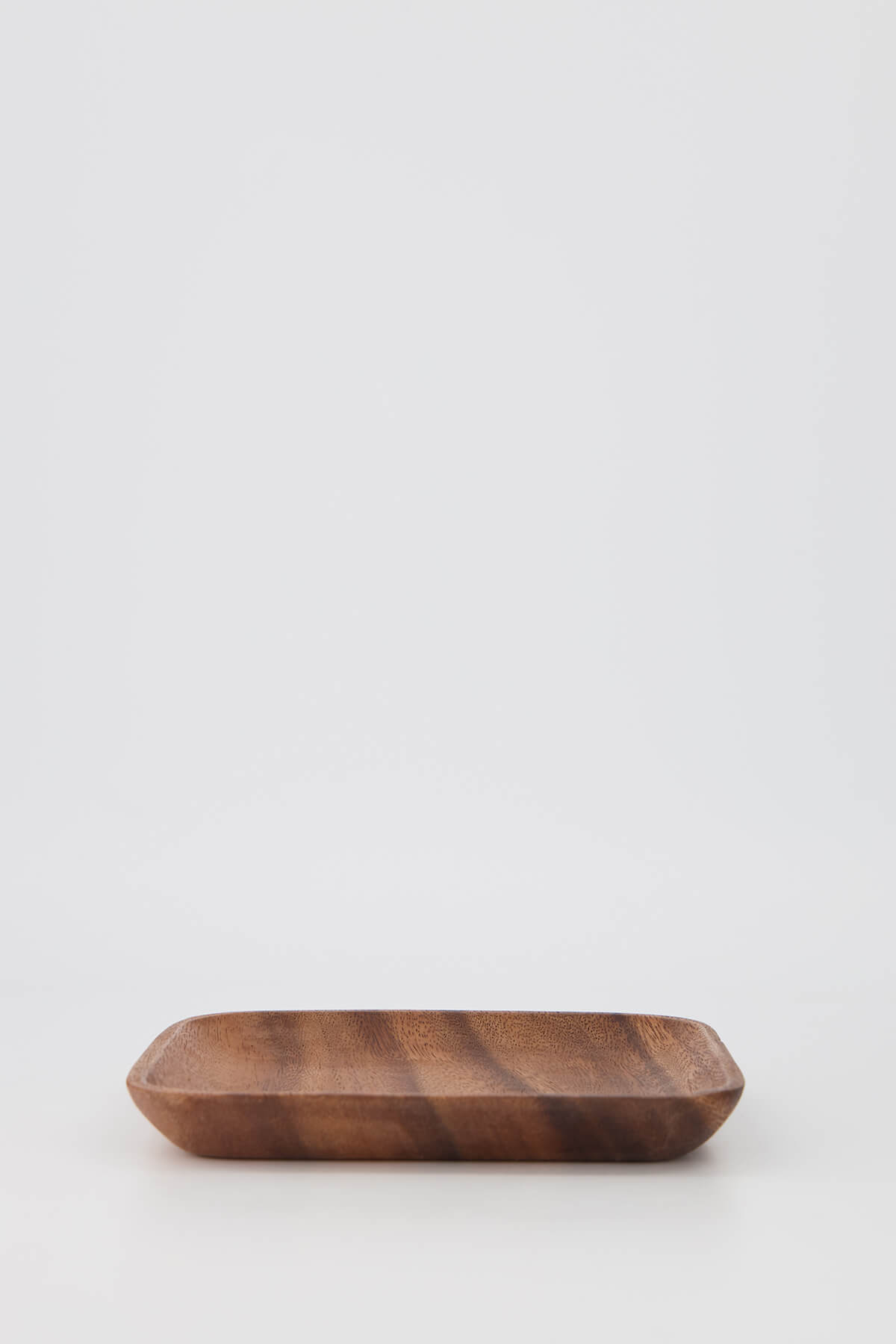 Small wooden tray FMCG studio photography front on angle