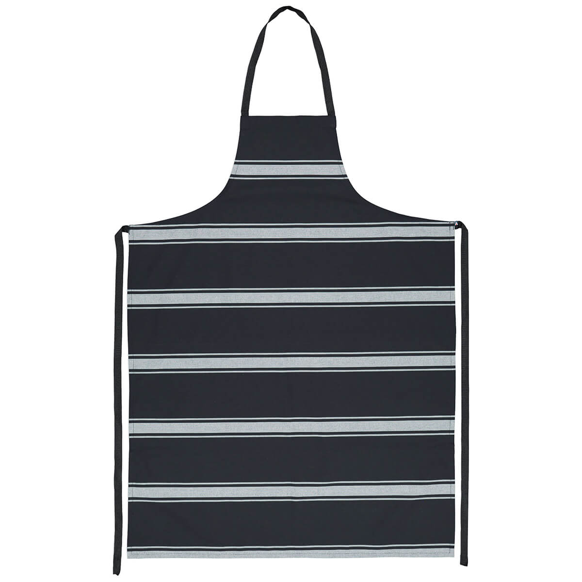 black and white stripe apron