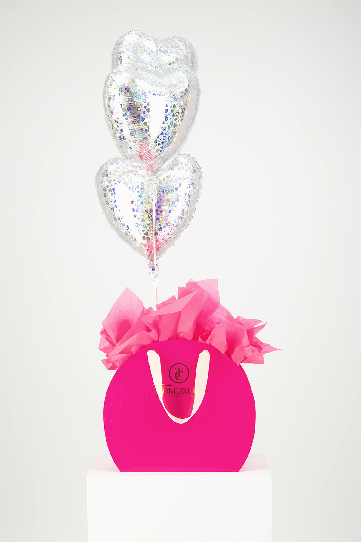 Valentines day flower packaging product photography shot in studio and video