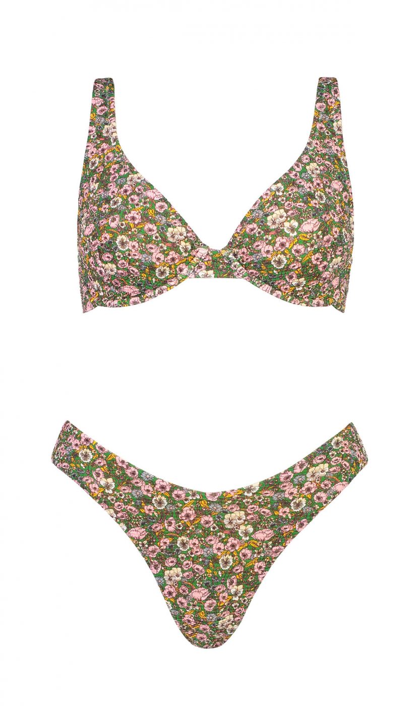 Multicoloured pink, green, orange bikini for women from Moontide