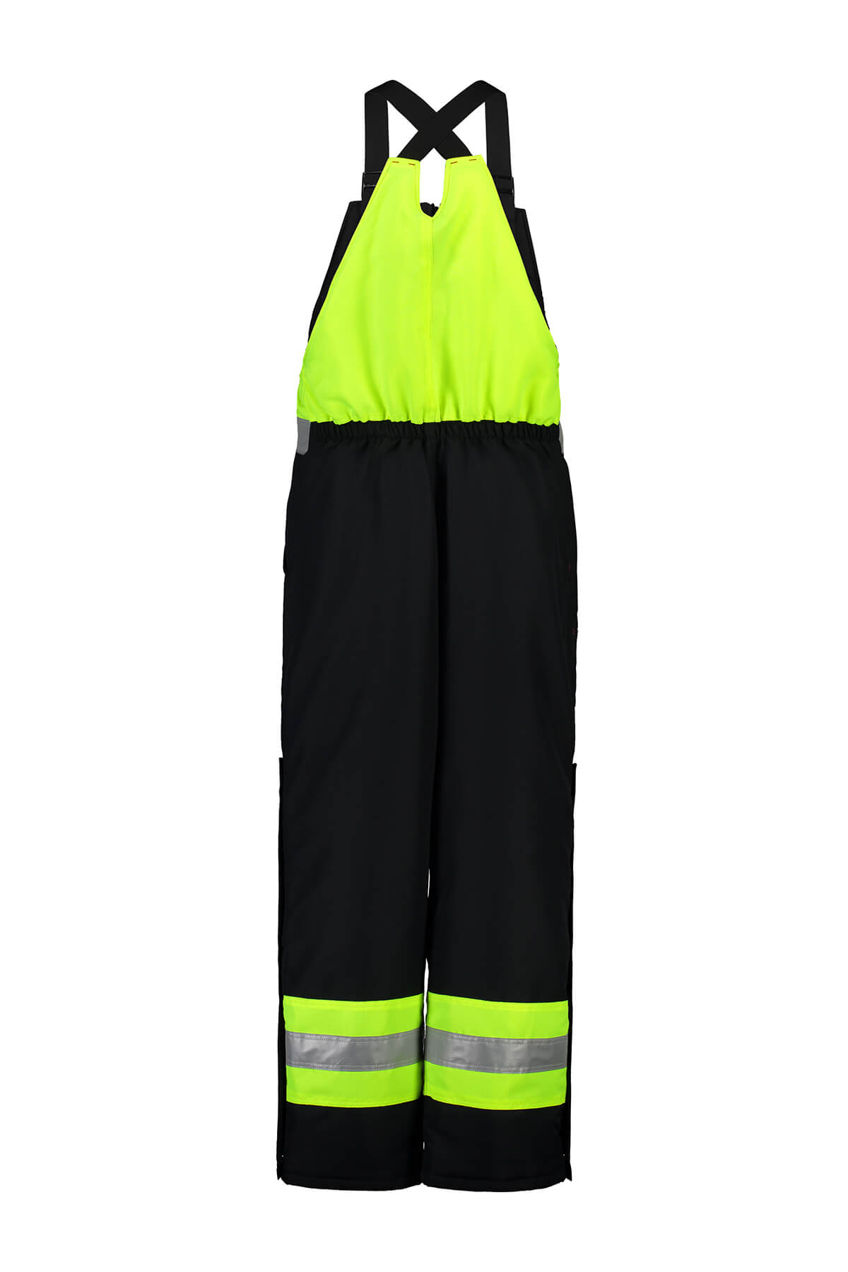 Fluro overalls mens workwear shot on ghost mannequin